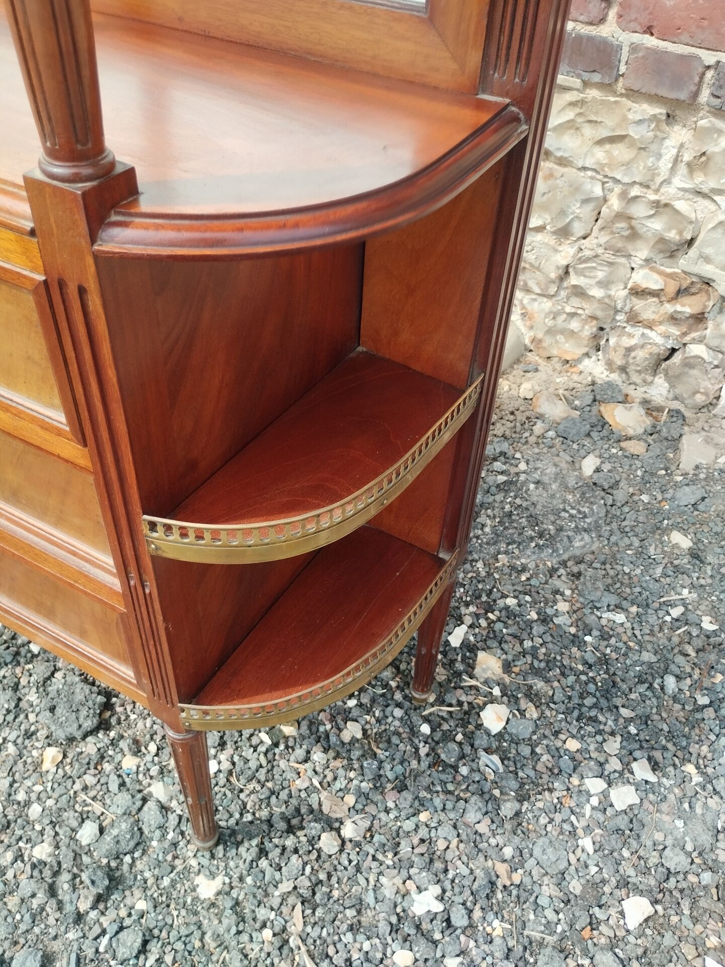 Antique Louis XVI style commode with marble top.