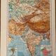 Old map of India, Nepal, Afghanistan and Himalayas from 1945