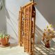 Vintage 1950s rattan folding shelf