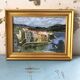 Framed oil painting