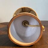 Ceramic lamp Vallauris Old Mill year 60 lampshade rope