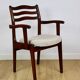 Office chairs vintage beige boucle - set of 3
