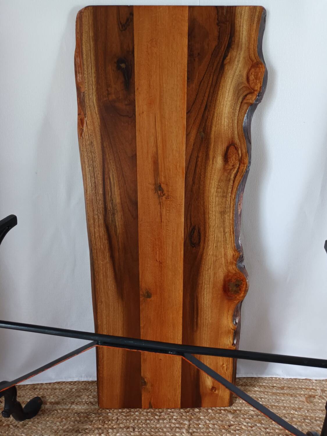 Brutalist walnut bistro table