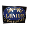 Plaque publicitaire «l’union» cie d’assurance