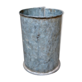 Pot de fleurs de zinc galvanisé vintage mesure de grain