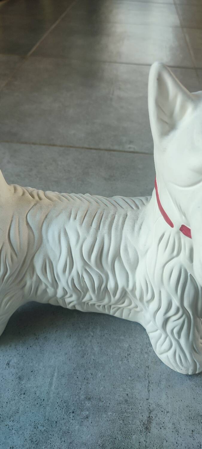 Ceramic zoomorphic dog statue