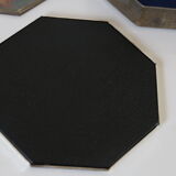 6 metal coasters and art deco mirror