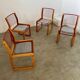 Lot 4 chaises  design Knut et Marianne Hagberg pour Ikea 1982 vintage métal et bois