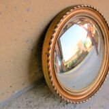 Witch mirror in gilded wood 24x24cm