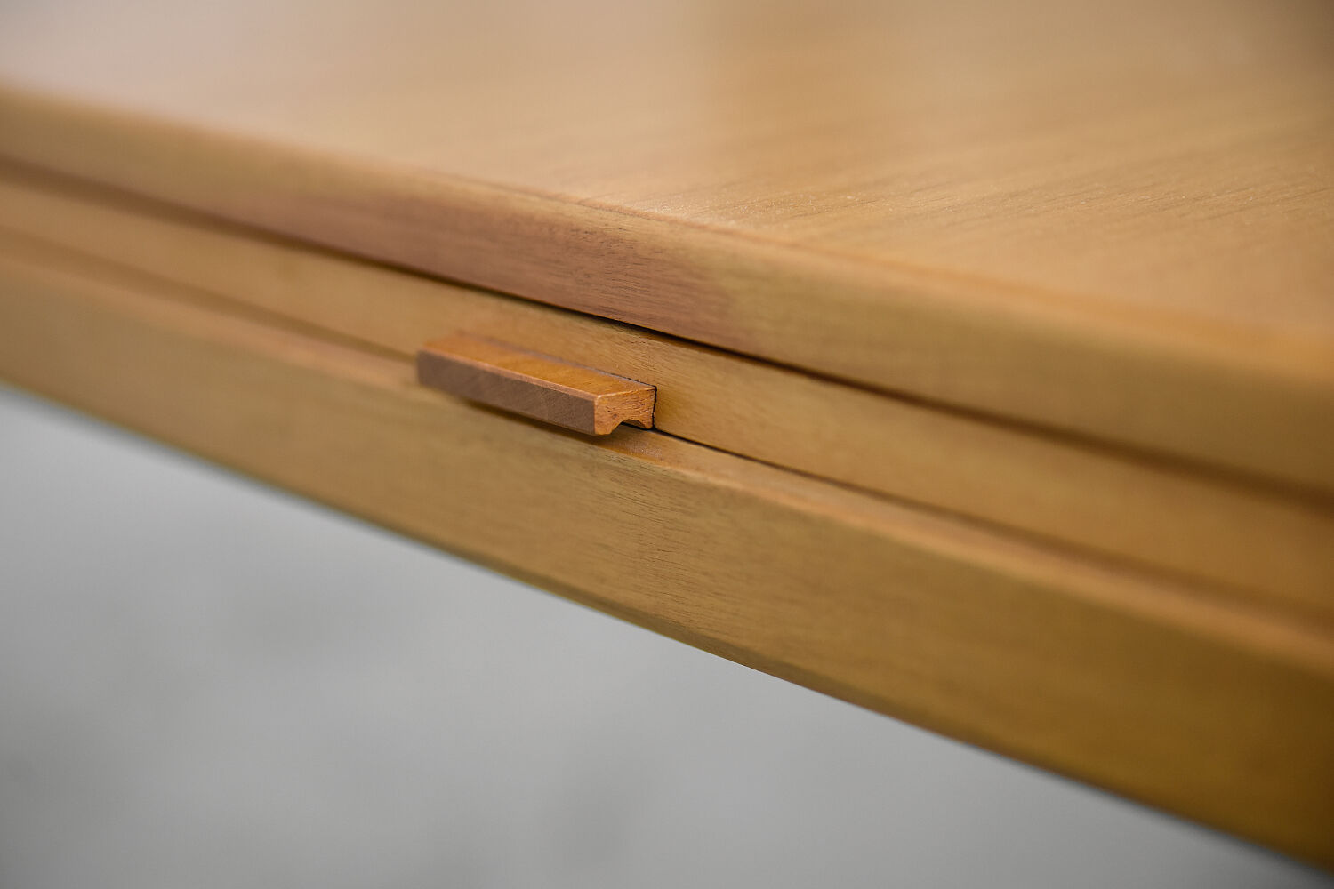 Mid-Century Modern Oak Coffee Table with Pull-Out Black Tops, 1960s
