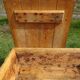 Rustic kneading trough in solid oak, removable lid and base.