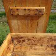 Rustic kneading trough in solid oak, removable lid and base.