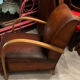Fauteuil  club en cuir art deco