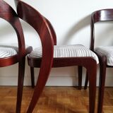 Suite of 4 Baumann gondola chairs renovated