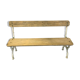 19th century patinated iron cast iron garden bench
