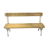 19th century patinated iron cast iron garden bench