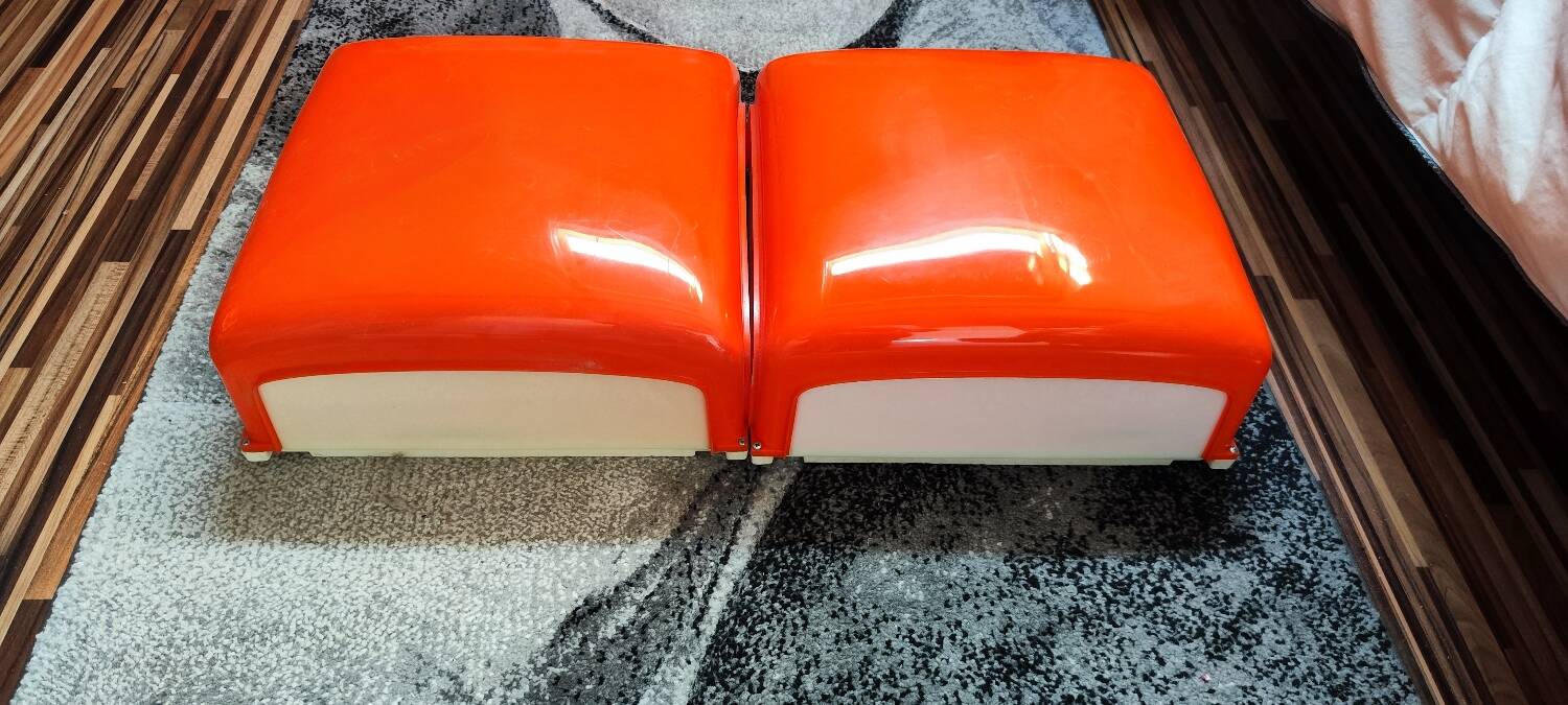 Artemide Space Age wall lights orange