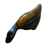 Brass duck and ceramics