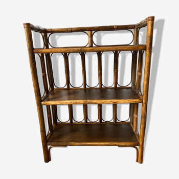 Vintage rattan shelf