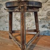 Tabouret Ancien en Chêne – Atelier Français (Années 1920)