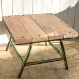 Industrial coffee table patina green