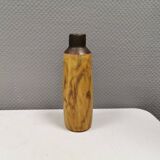 Rustic ceramic vase with running glaze from 1970.
