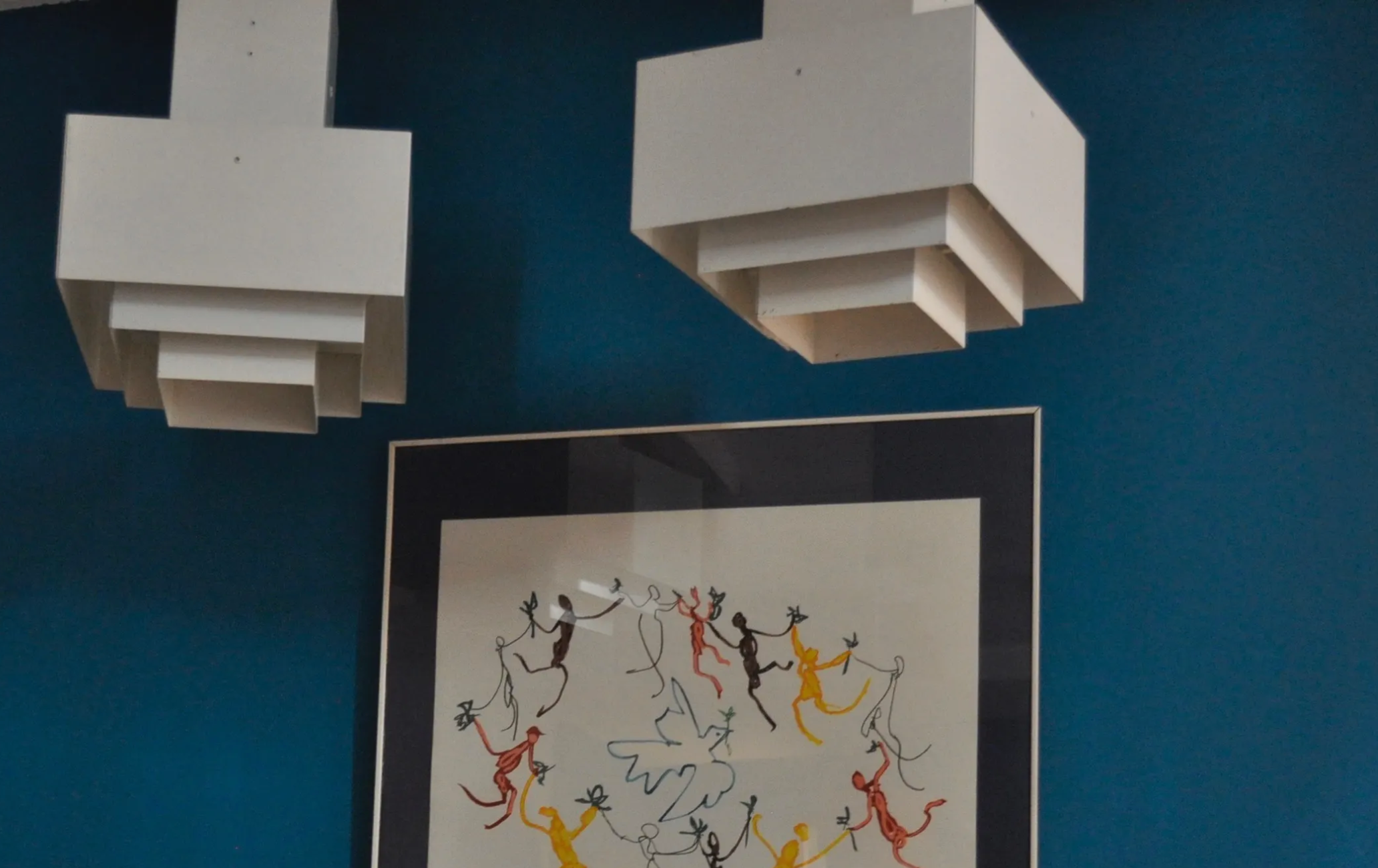 Pair of Scandinavian hanging lamps Hans Agne Jakobsson C896, Sweden 1960