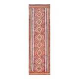 Vintage Burgundy Persian Kilim Runner Rug,, 98x235Cm