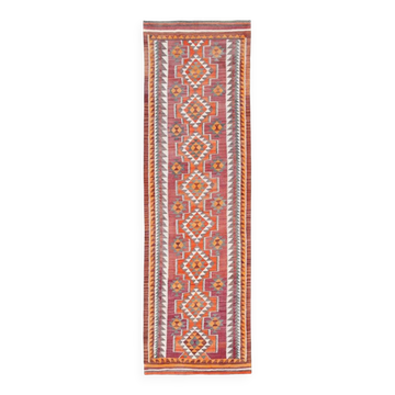 Vintage Burgundy Persian Kilim Runner Rug,, 98x235Cm