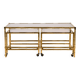 Table basse en laiton, ensemble de 3