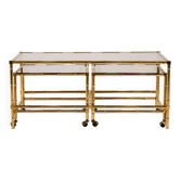 Brass coffee table, set of 3