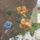 "Bouquet de fleurs" tableau nature morte de style Néo Classique, gouache sur papier, ca 1830