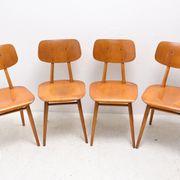 Mid century dining chairs Ton, set of four, 1960
