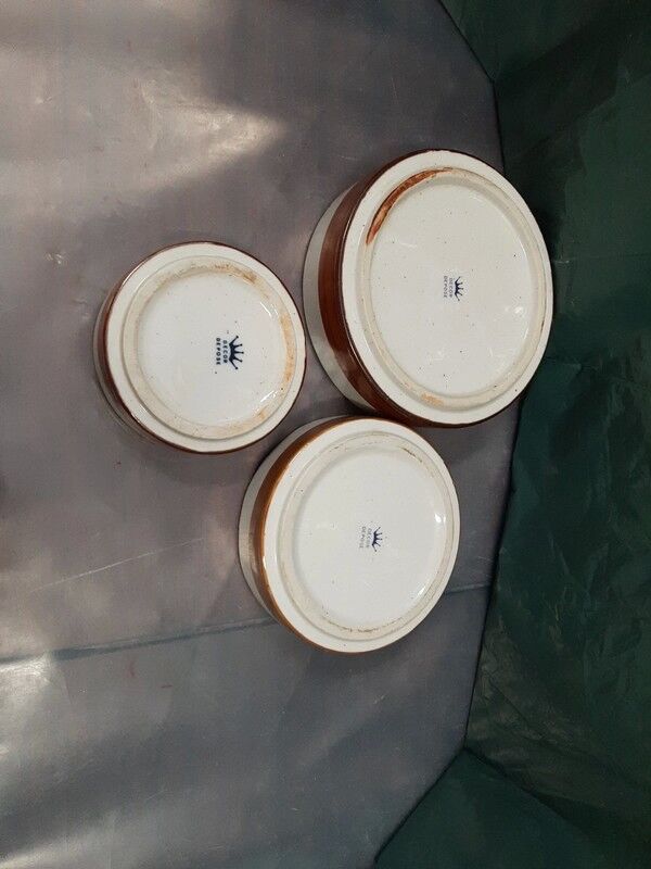 3 ceramic illustration Guy Mocquet for the secours populaire vintage 70's