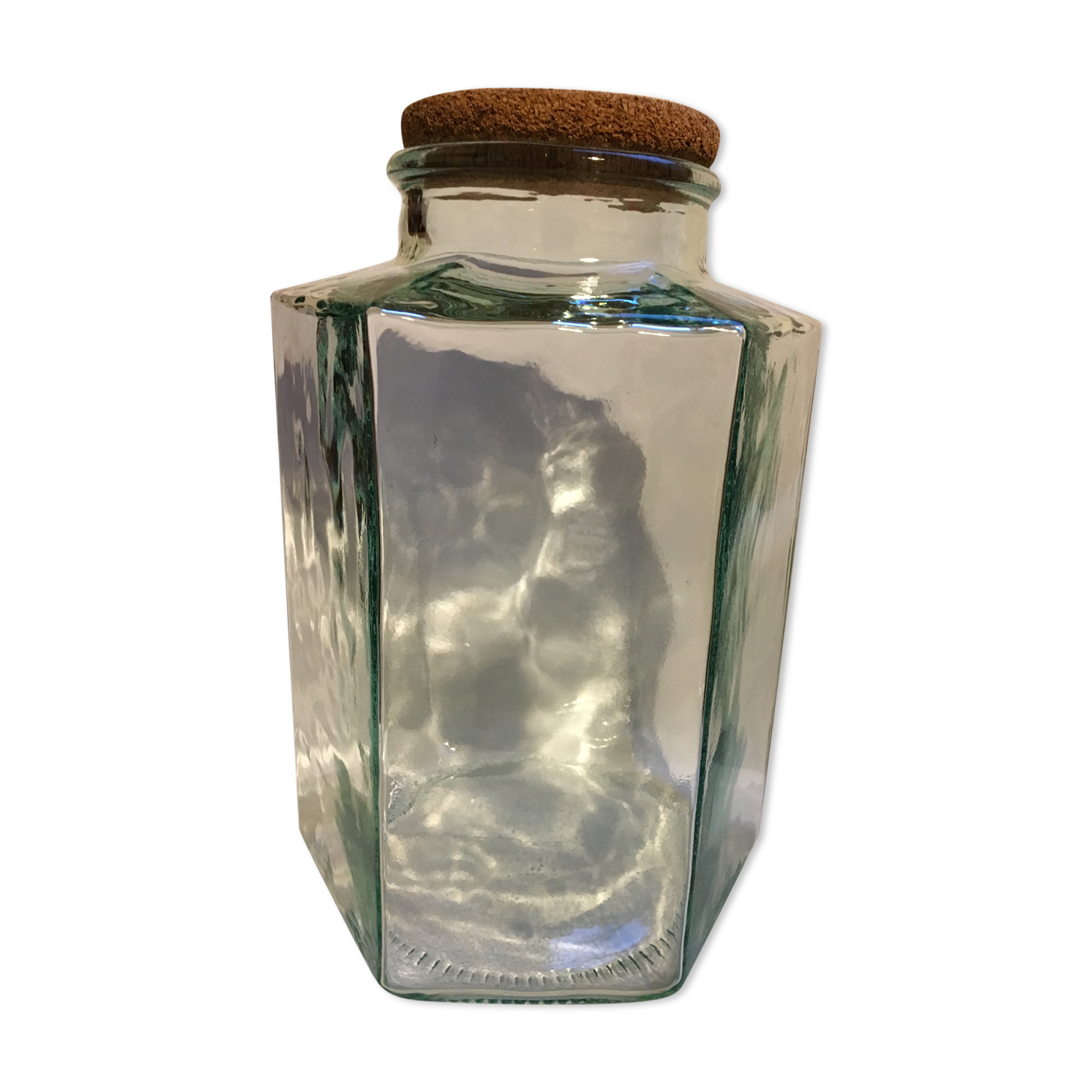 Former large hexagonal glass jar