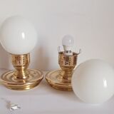 Pair of golden lamps