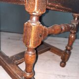 Chaise escabelle en bois Louis XIII