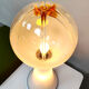Vintage Italian design glass floor table lamp