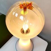 Vintage Italian design glass floor table lamp