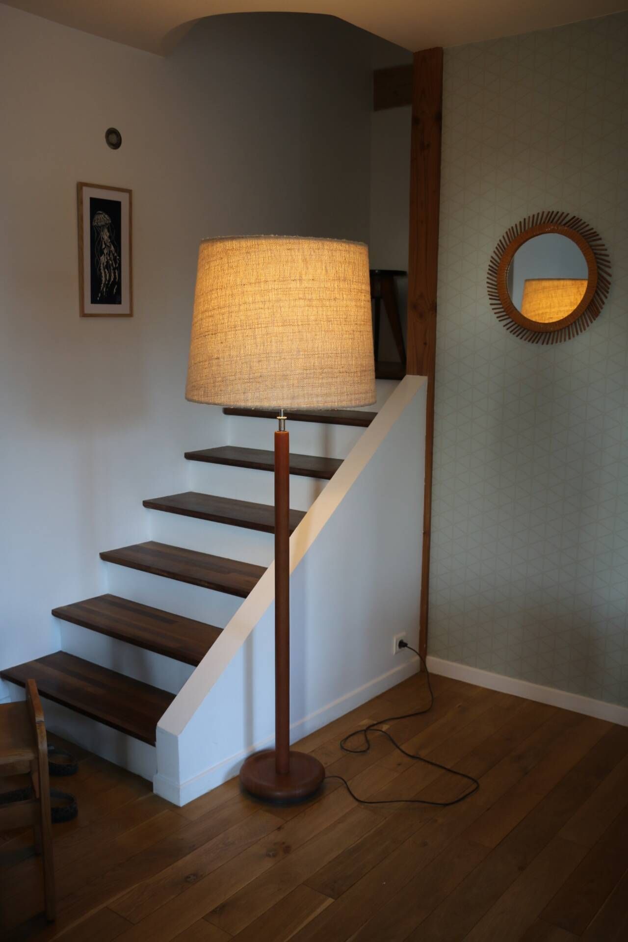 Domus teak floor lamp 1960 XXL