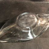 Crystal cup Daum free form signed empty fruit cup pocket