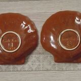Set of 2 Emile Henry Brown Coquille St Jaques 4642 Serving Dishes