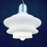 Large opaline glass pendant lamp, mid-century, Italy, 1960s.
