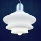 Suspension en verre opalin blanc mi-siècle, Italie, années 1960