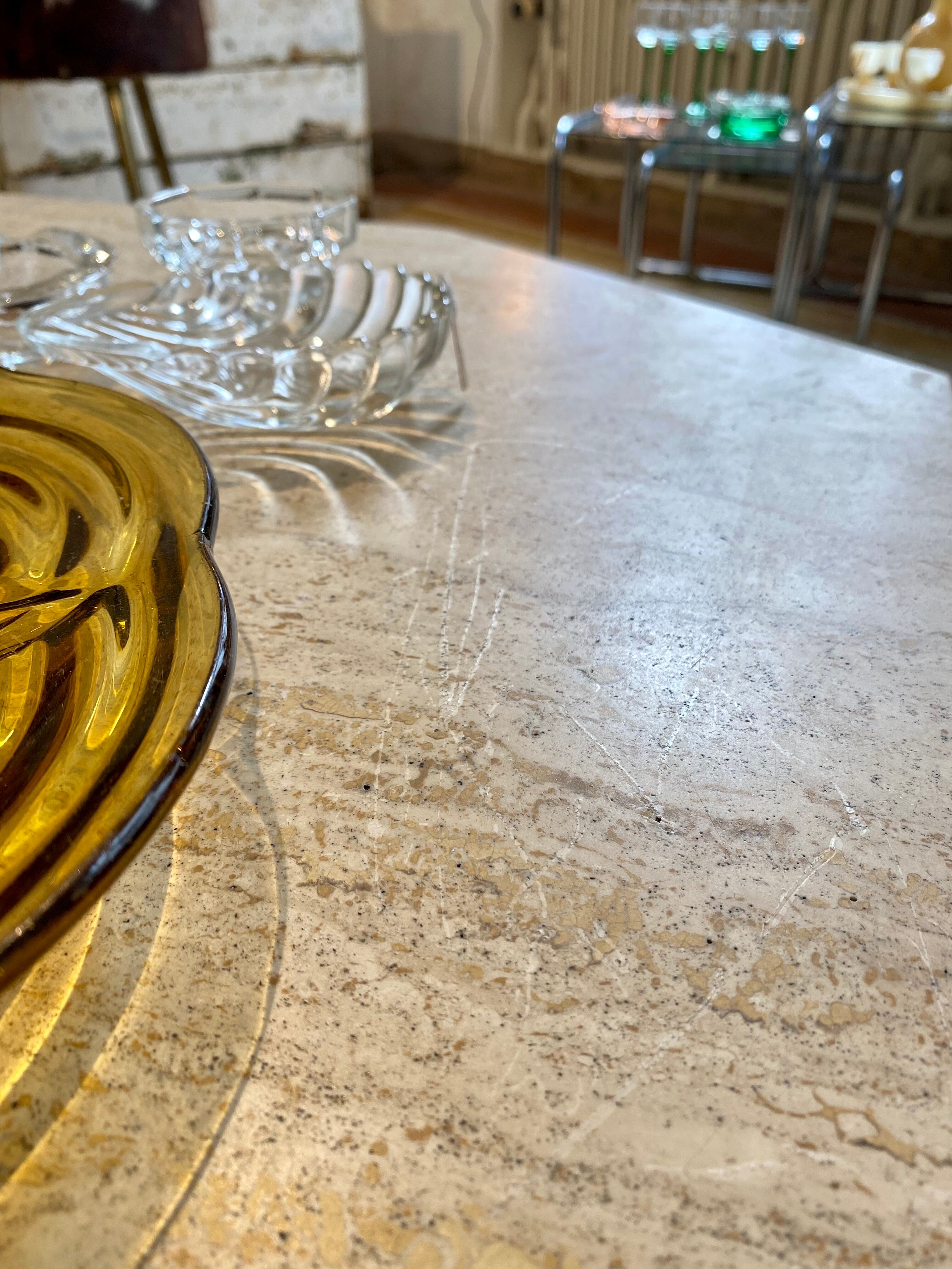 Travertine coffee table 70s