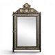 Orientalist mirror with bone inlays and hard stone cabochons.