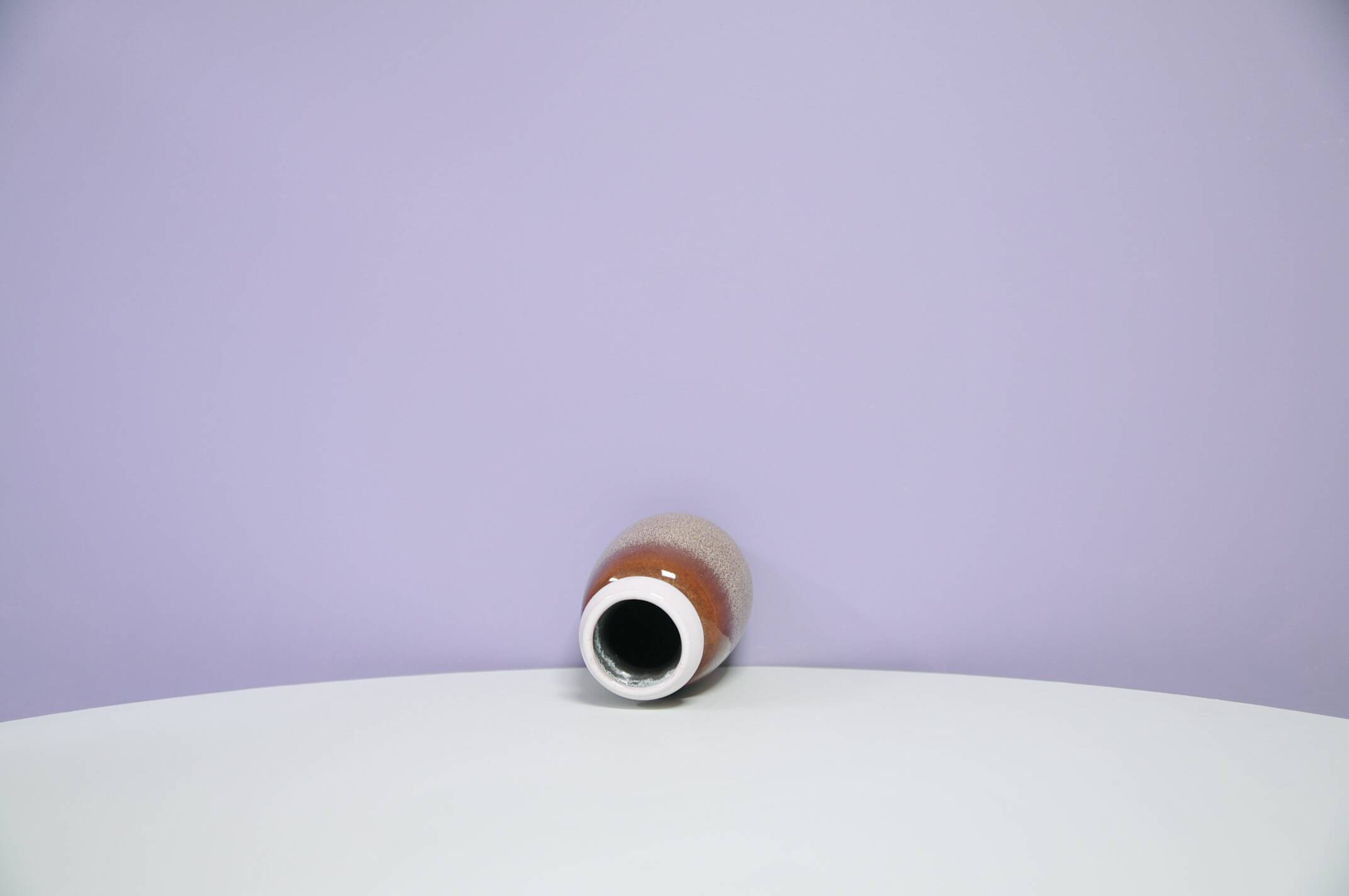 Brown speckled West Germany vase