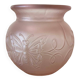 Small pink opaline vase with butterfly motif