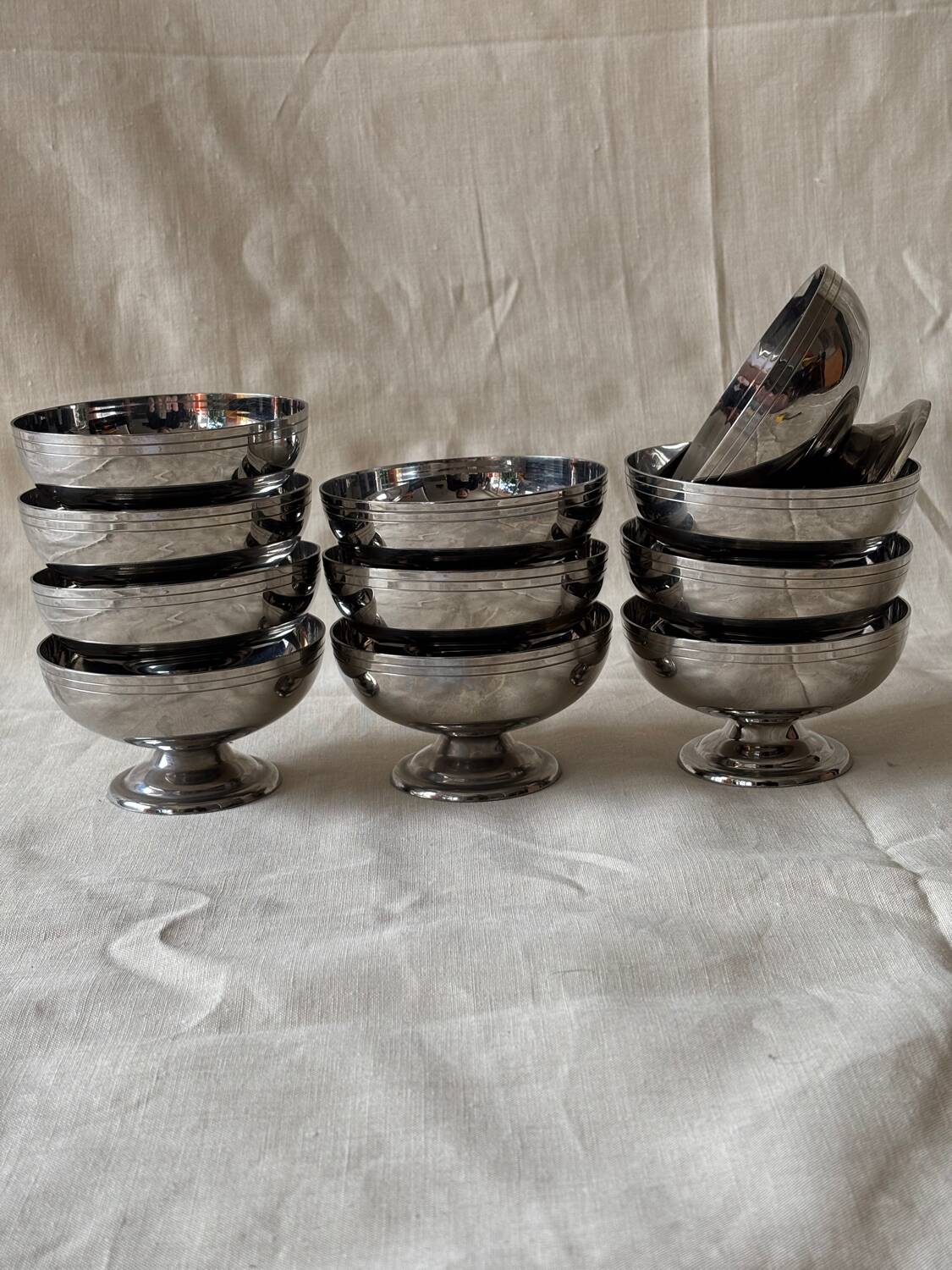 Vintage stainless steel cups