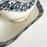 “Henri II” iron earthenware sauce boat, Salins earthenware factory